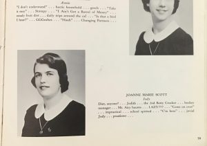 Jody Kyle 59 pictured in her MSJA yearbook and her credits.