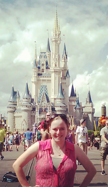 Ms.+Kaminski+standing+in+front+of+Cinderellas+castle+at+the+start+of+her+internship+at+Walt+Disney+World.+