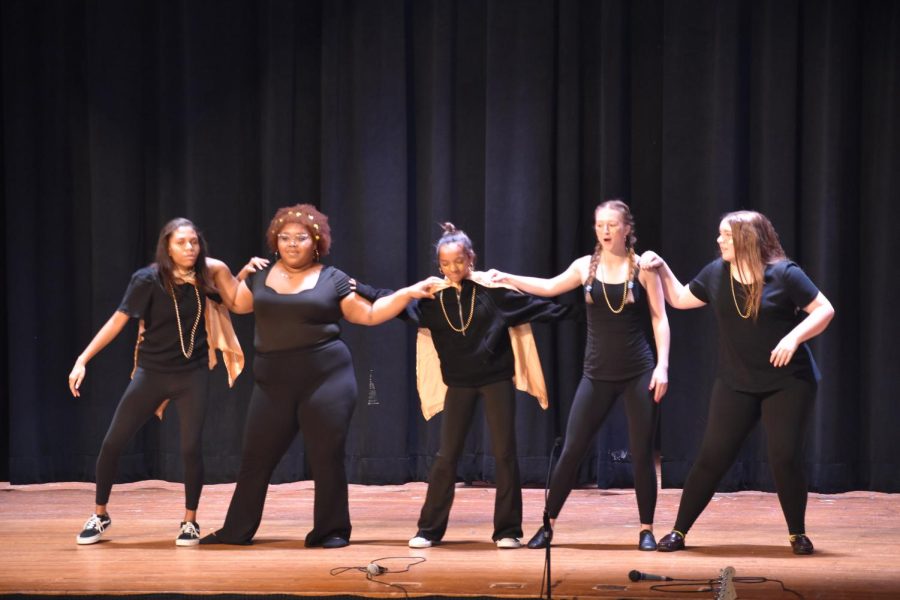 Dance Club preforms their choreographed routine to “Run the World (Girls)” by Beyoncé during Charity Day 2023.