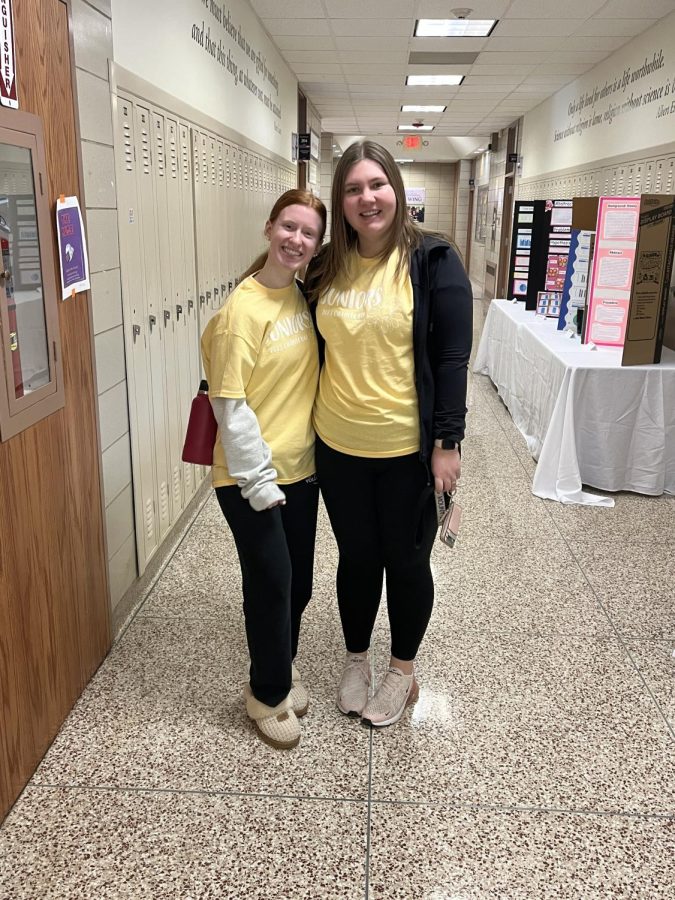 Addie Doxtader '24 and Annie Gleba 24' gleam with joy after enjoying Charity Day 2023.
