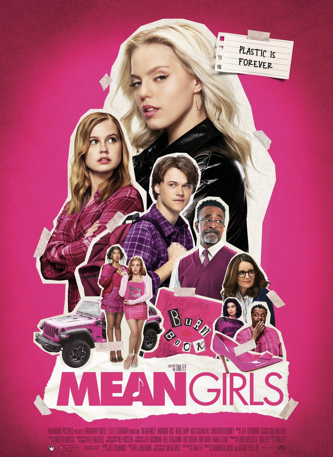 Cover photo of the new 2024 musical film, Mean Girls