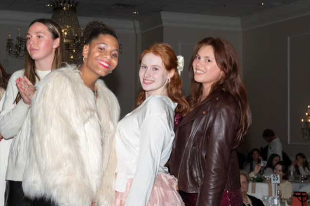 Models, Kennedy Cross '25, Kate Bole'25 and Kaelyn McFadden '25 pose flawlessly for the camera. 