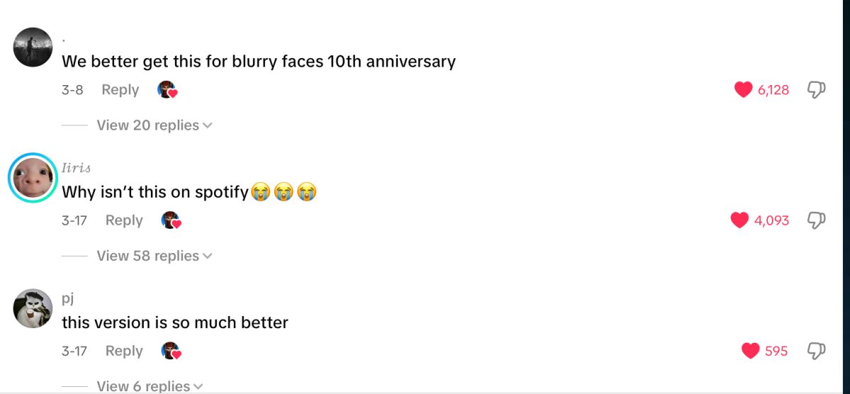 The top comments from Twenty One Pilots fans expressing their opinions on the video. 