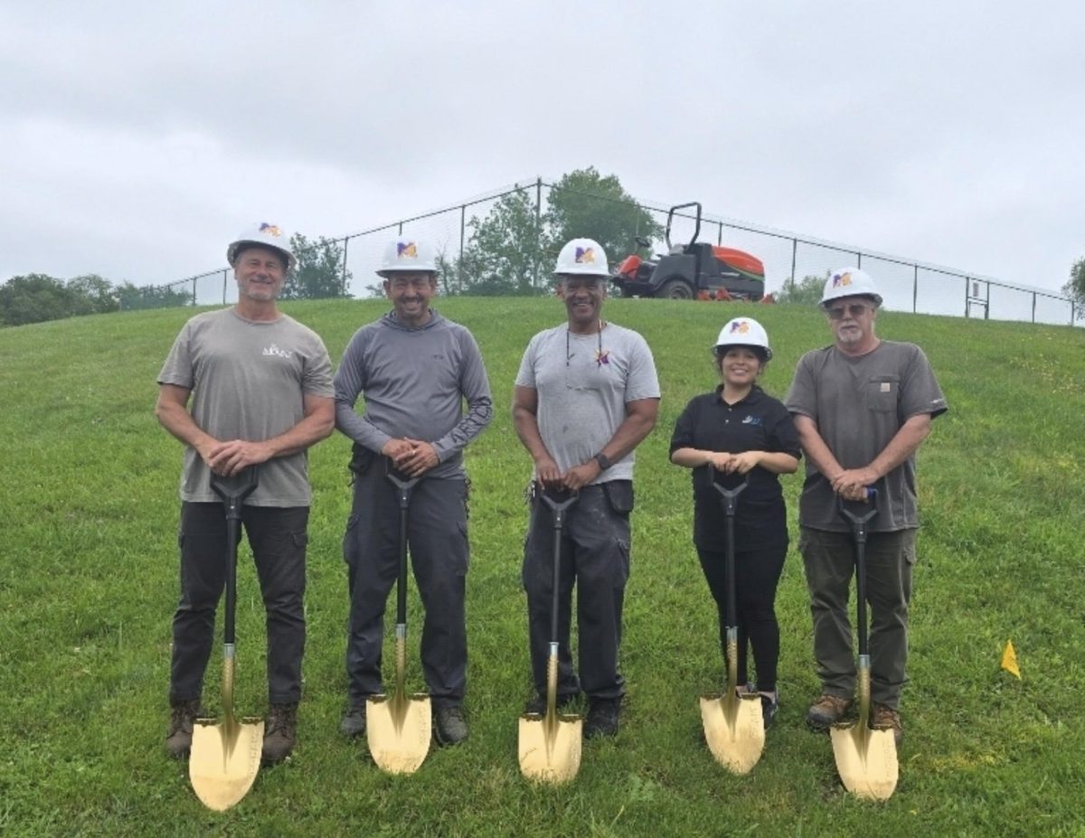 Mr. Macey poses with fellow members of the Mount’s maintenance team.