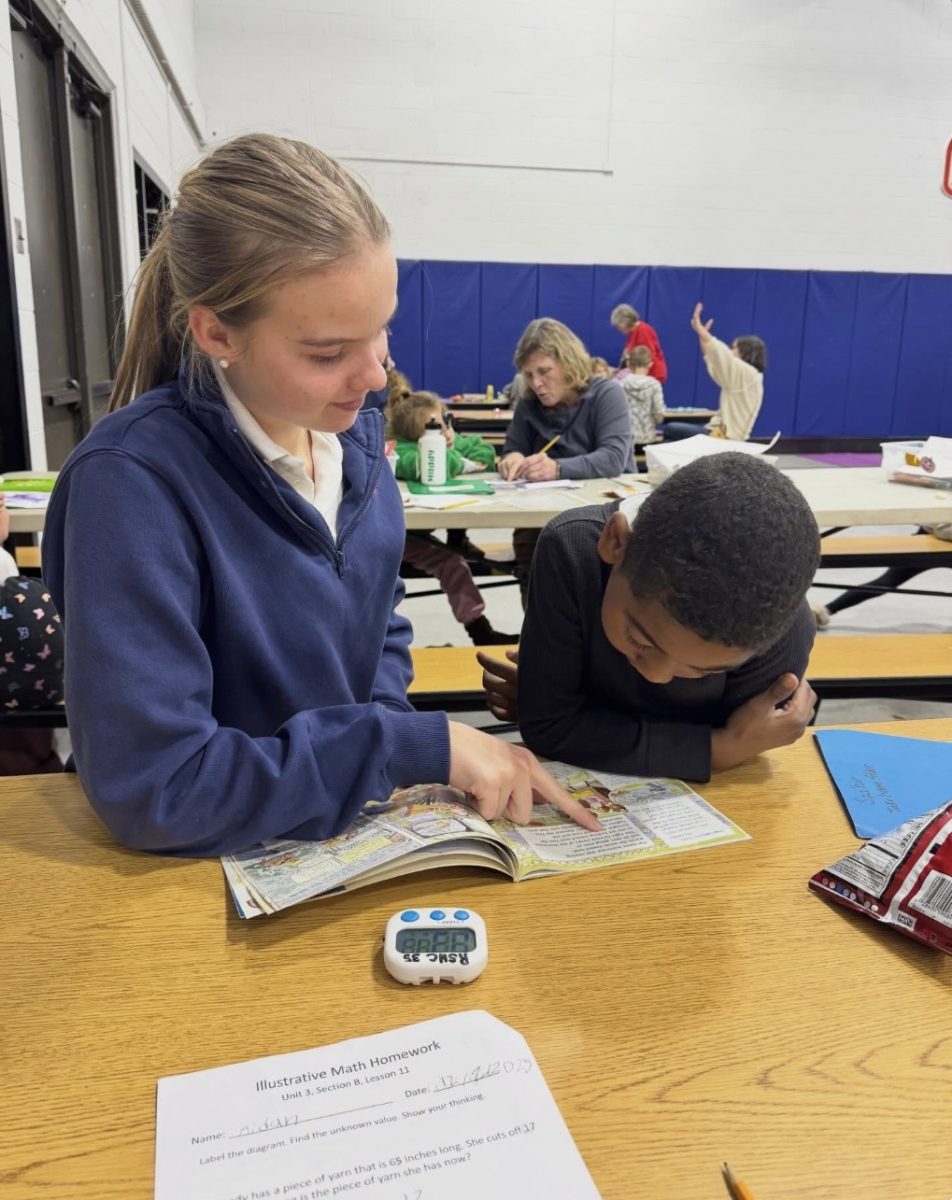 Charlotte Cole working with a student at STARS in Ambler 